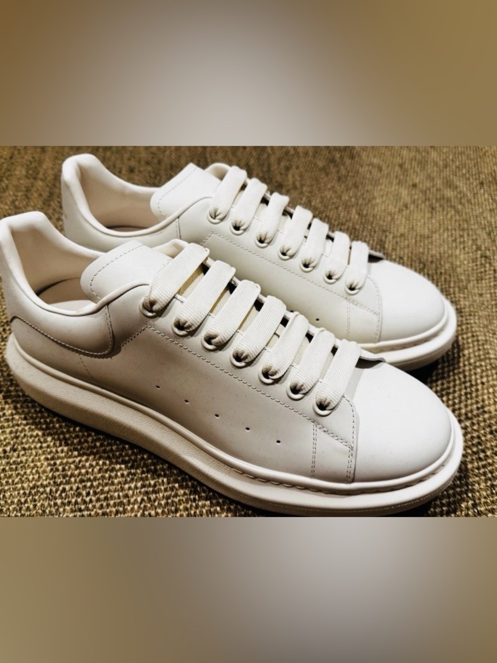 Men's Alexander McQueen Oversized Sneaker Color: Off White Size 45